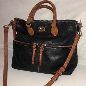 Dooney & Bourke Vintage Black/Brown Leather Bag